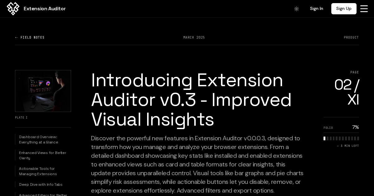 Introducing Extension Auditor v0.3 - Improved Visual Insights