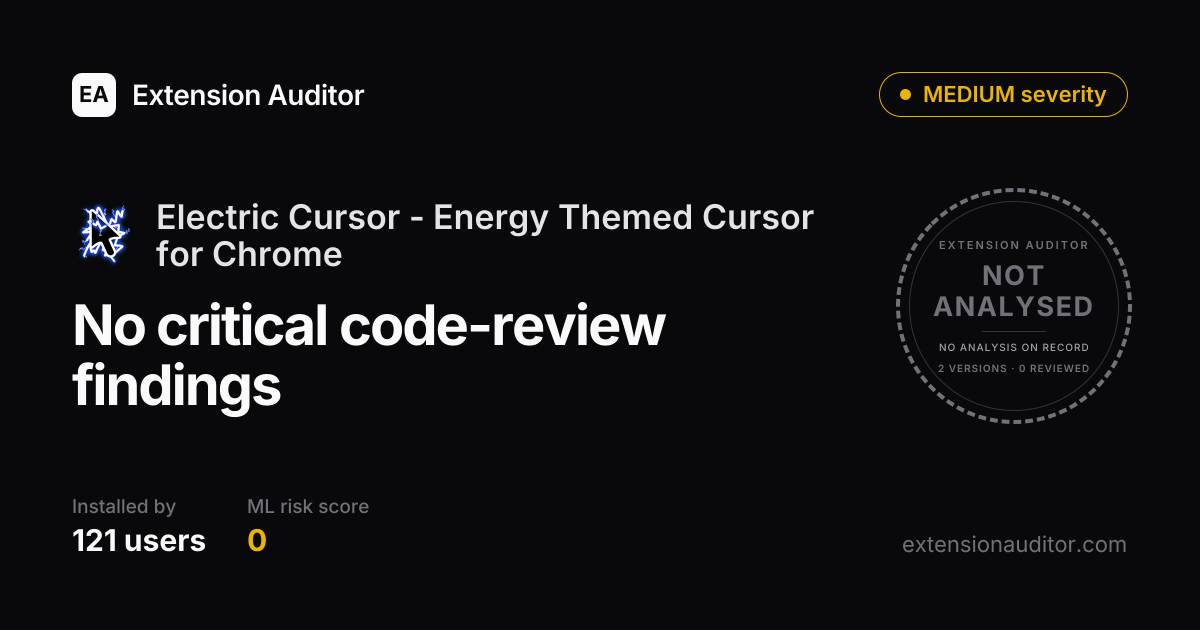 Electric Cursor - Energy Themed Curso... - Security Analysis