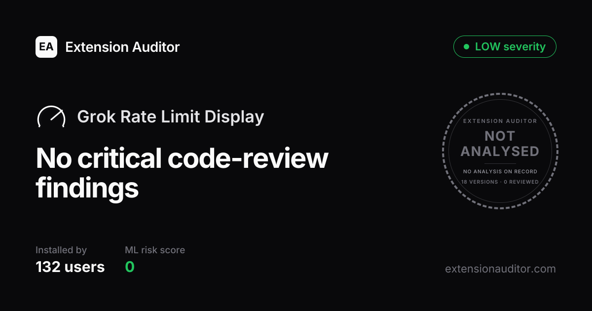 Grok Rate Limit Display - Security Analysis