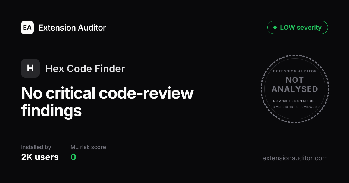 Hex Code Finder - Security Analysis