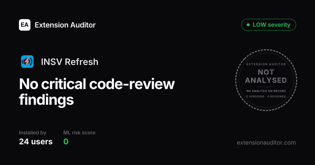 INSV Refresh - Security Analysis