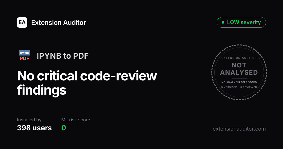 IPYNB to PDF - Security Analysis