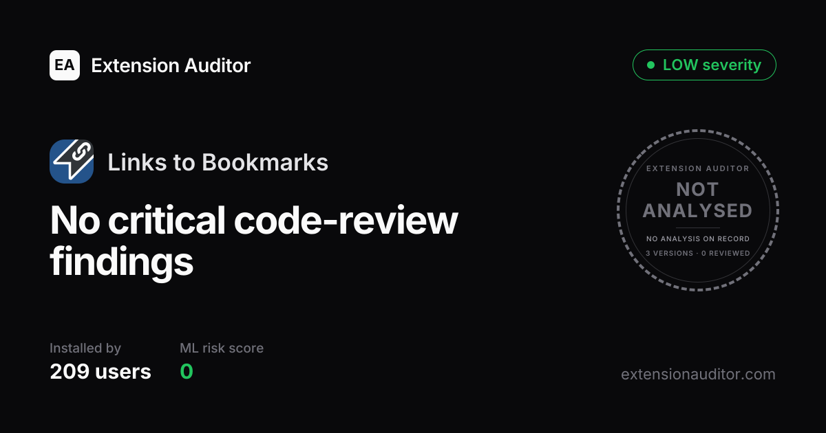 Links to Bookmarks - Security Analysis