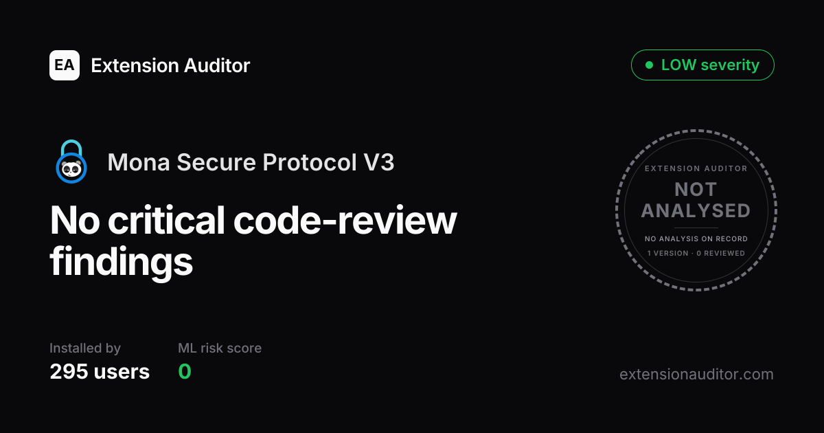 Mona Secure Protocol V3 - Security Analysis