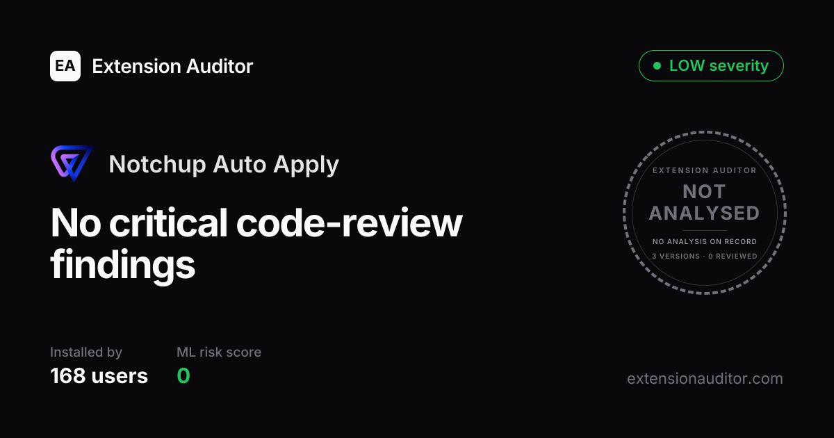 Notchup Auto Apply - Security Analysis