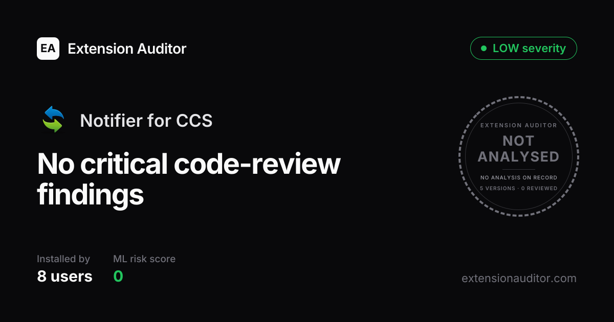Notifier for CCS - Security Analysis