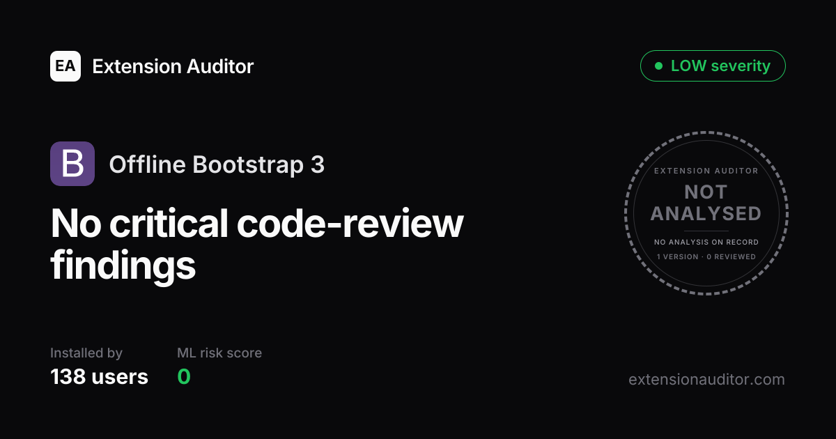Offline Bootstrap 3 - Security Analysis