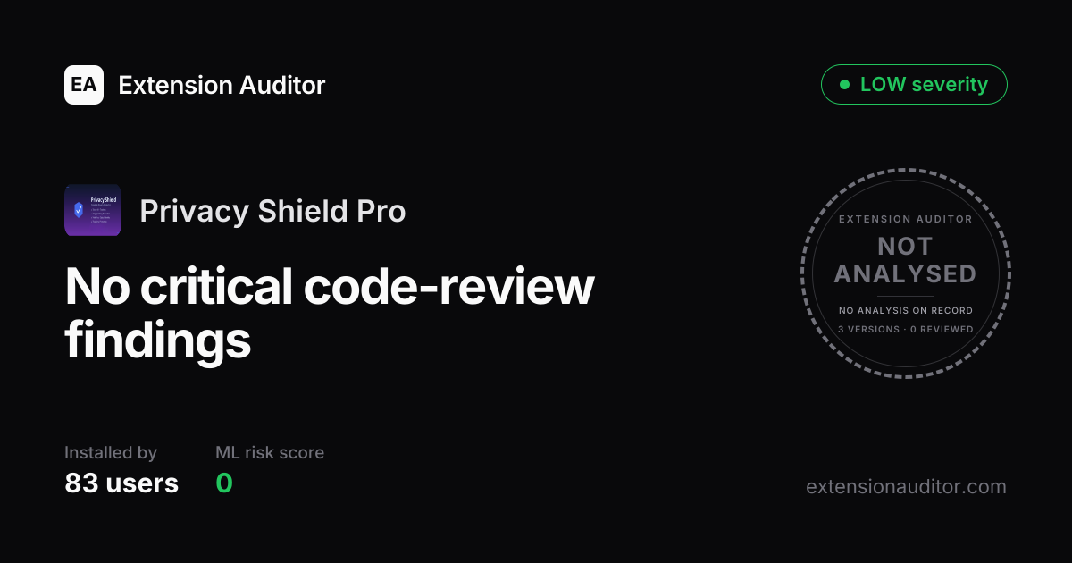 Privacy Shield Pro - Security Analysis