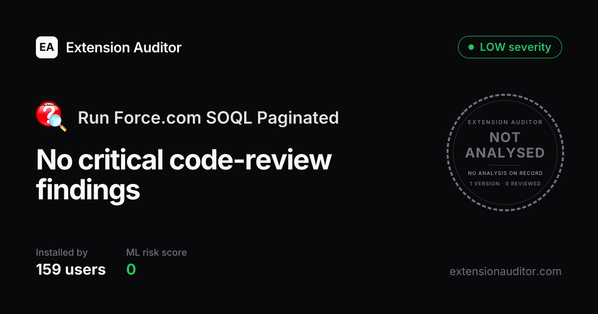 Run Force.com SOQL Paginated - Security Analysis