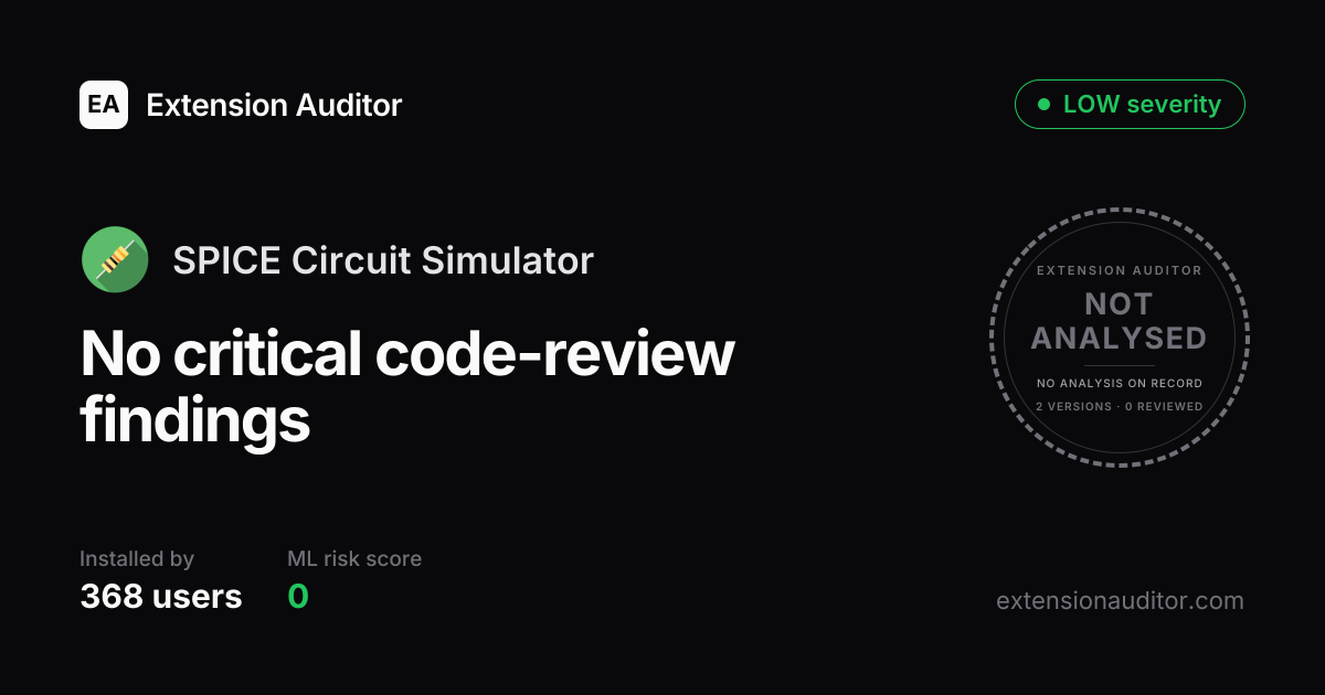 SPICE Circuit Simulator - Security Analysis