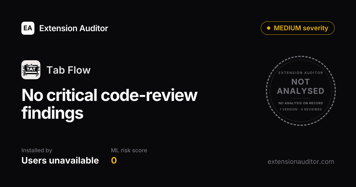 Tab Flow - Security Analysis