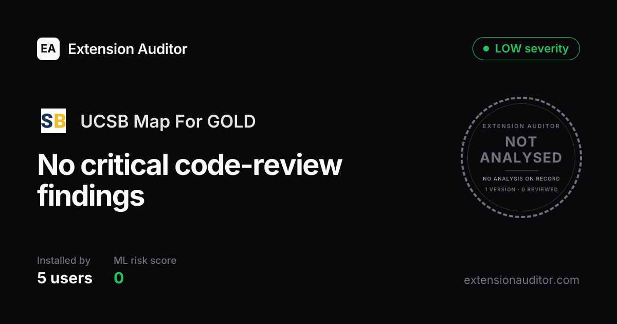 UCSB Map For GOLD - Security Analysis